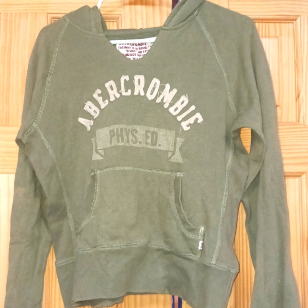 ABERCROMBIE & FITCH WOMENS MEDIUM M MED VINTAGE Y2K HOODIE LOGO SWEATSHIRT $88